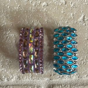 2 bling stretch bracelets